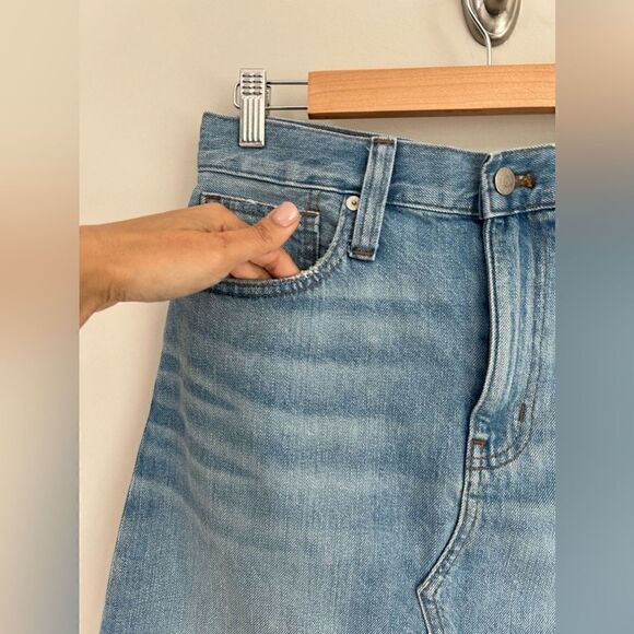 Madewell Rigid Denim A-Line Mini Skirt in Lovell Wash - Picture 7 of 12